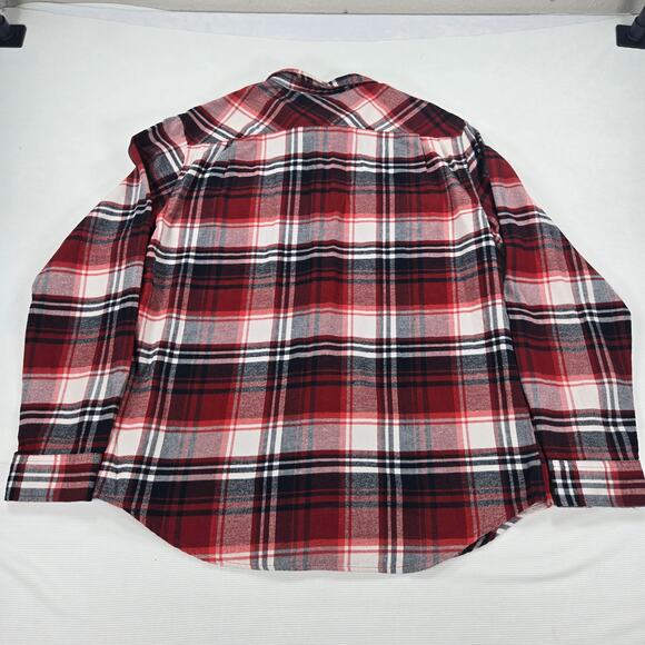 Burton Long Sleeve Button Up Red Plaid Brighton Flannel Men's Size Large - Picture 8 of 8